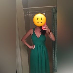 Long Kelly Green Maxi dress.